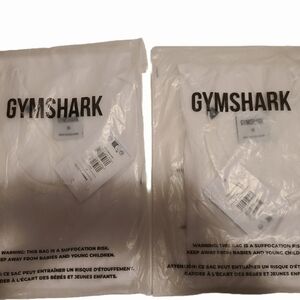 Gymshark Ribbed Tank Top – White, Size M, NWT (2 Available)